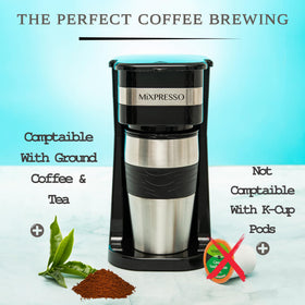 Mixpresso reusable-filter and drip tray for easy cleaning and daily use.
