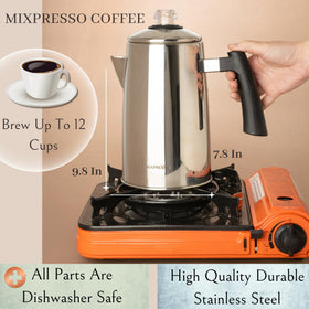 Mixpresso stainless steel body shines for durable camp use