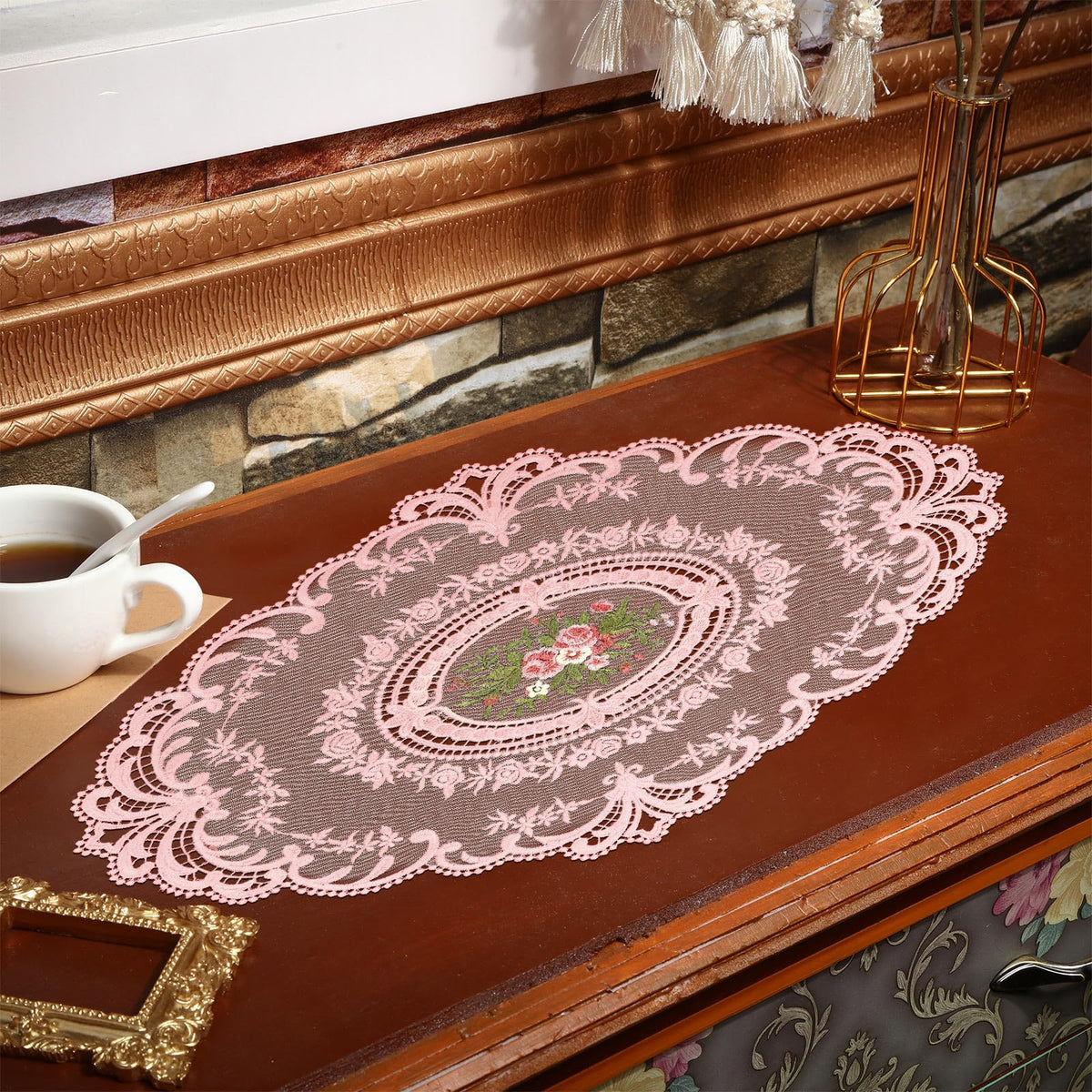 Mixweer dining accessories lace placemats perfect for parties and family dinners.