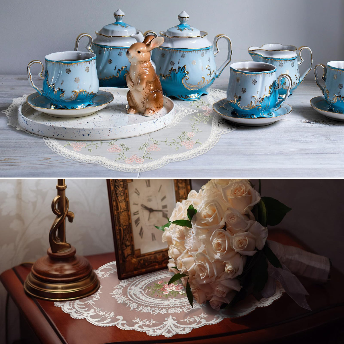 Mixweer lace placemats ideal for outdoor dining and gatherings