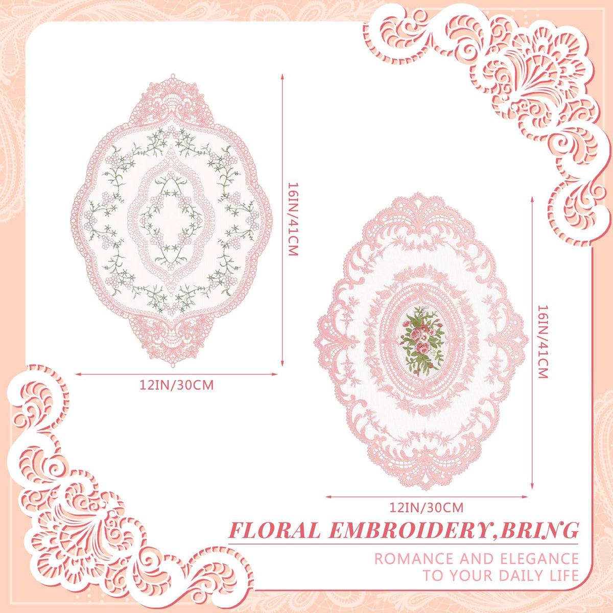 Mixweer vintage crochet doily placemat adds classic charm to gatherings.