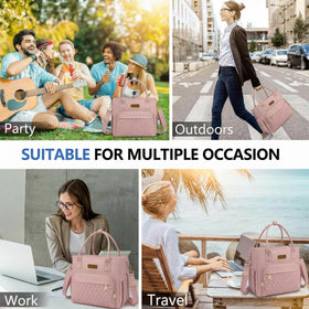 MIYCOO lunch bag water bottle pocket keeps drinks accessible.