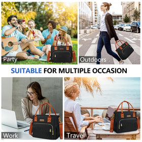 MIYCOO adjustable shoulder strap and reinforced handle offer versatile carry options.