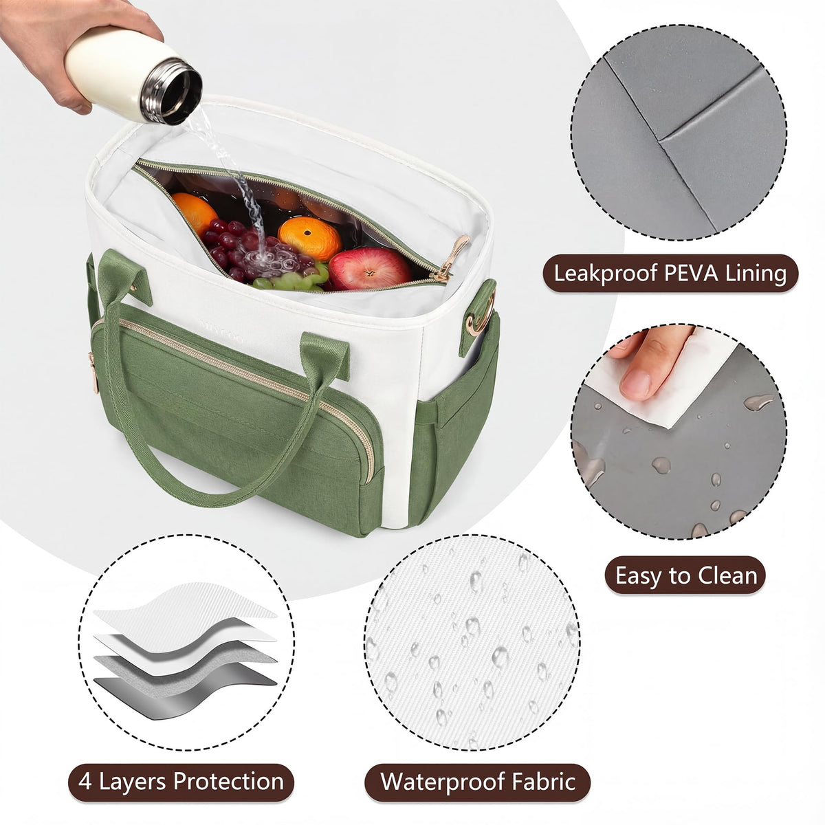 MIYCOO leakproof liner prevents spills and eases cleanup