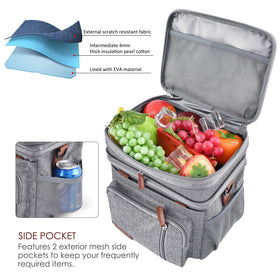 MIYCOO lower compartment stores mains and drinks securely for picnics.