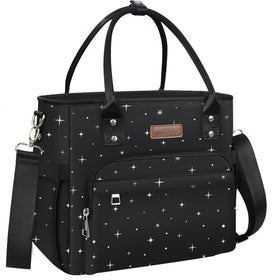 MIYCOO Starry Sky lunch bag front view with organized meal space.