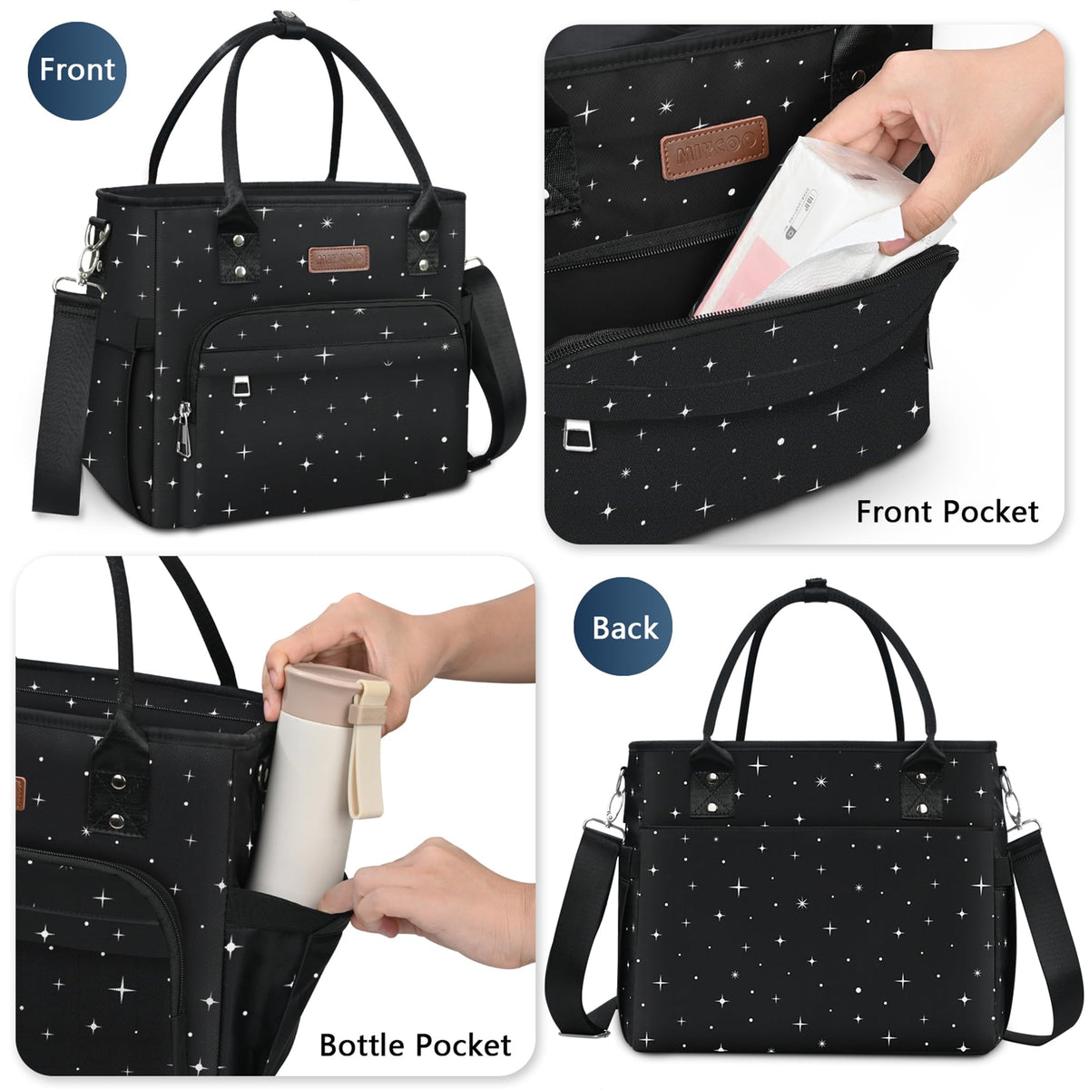MIYCOO Starry Sky interior with multiple compartments for easy packing.