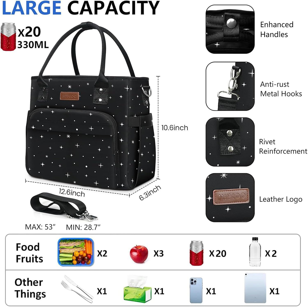 MIYCOO Starry Sky leakproof liner for easy cleanup after spills.