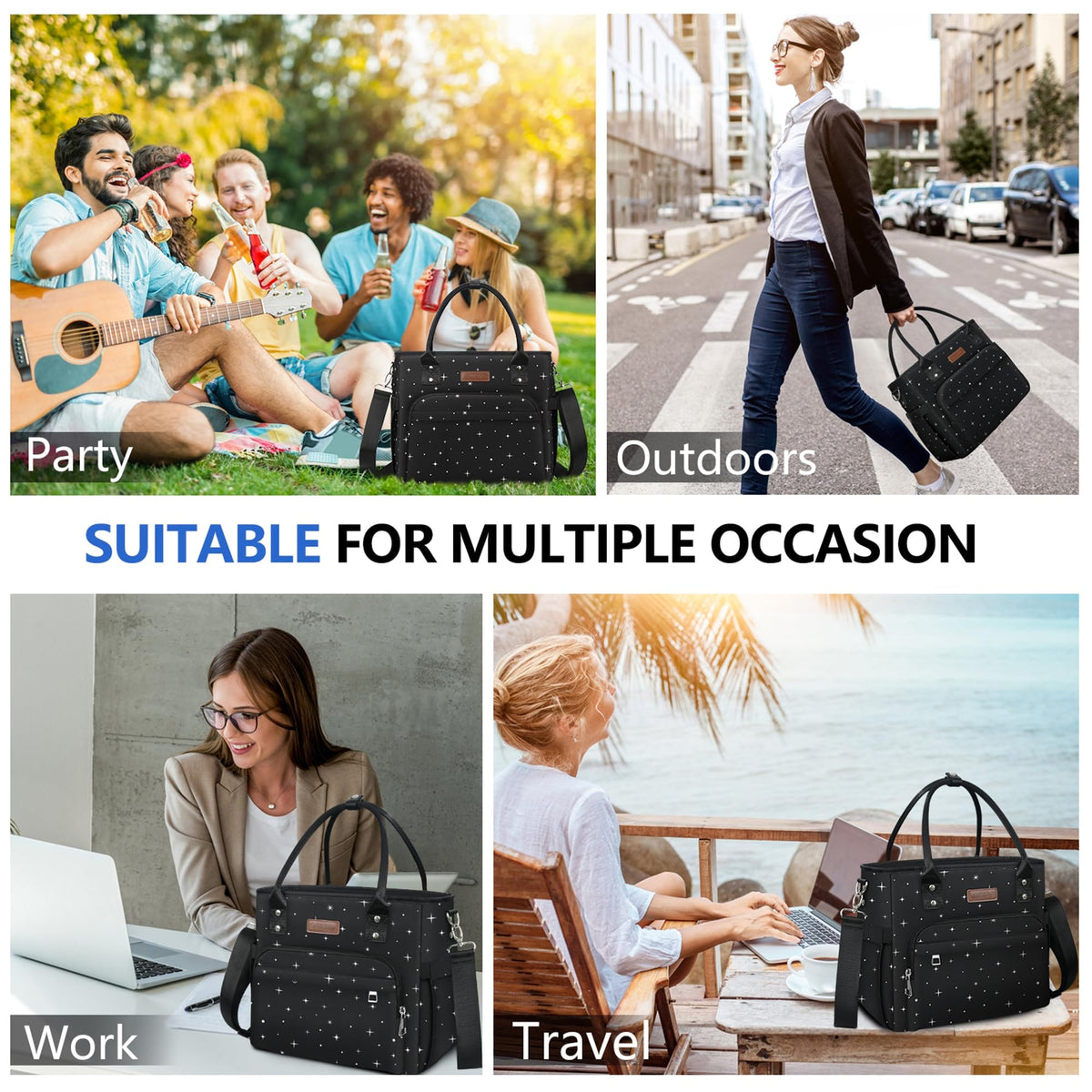 MIYCOO Starry Sky bag with durable strap offers versatile carry options.