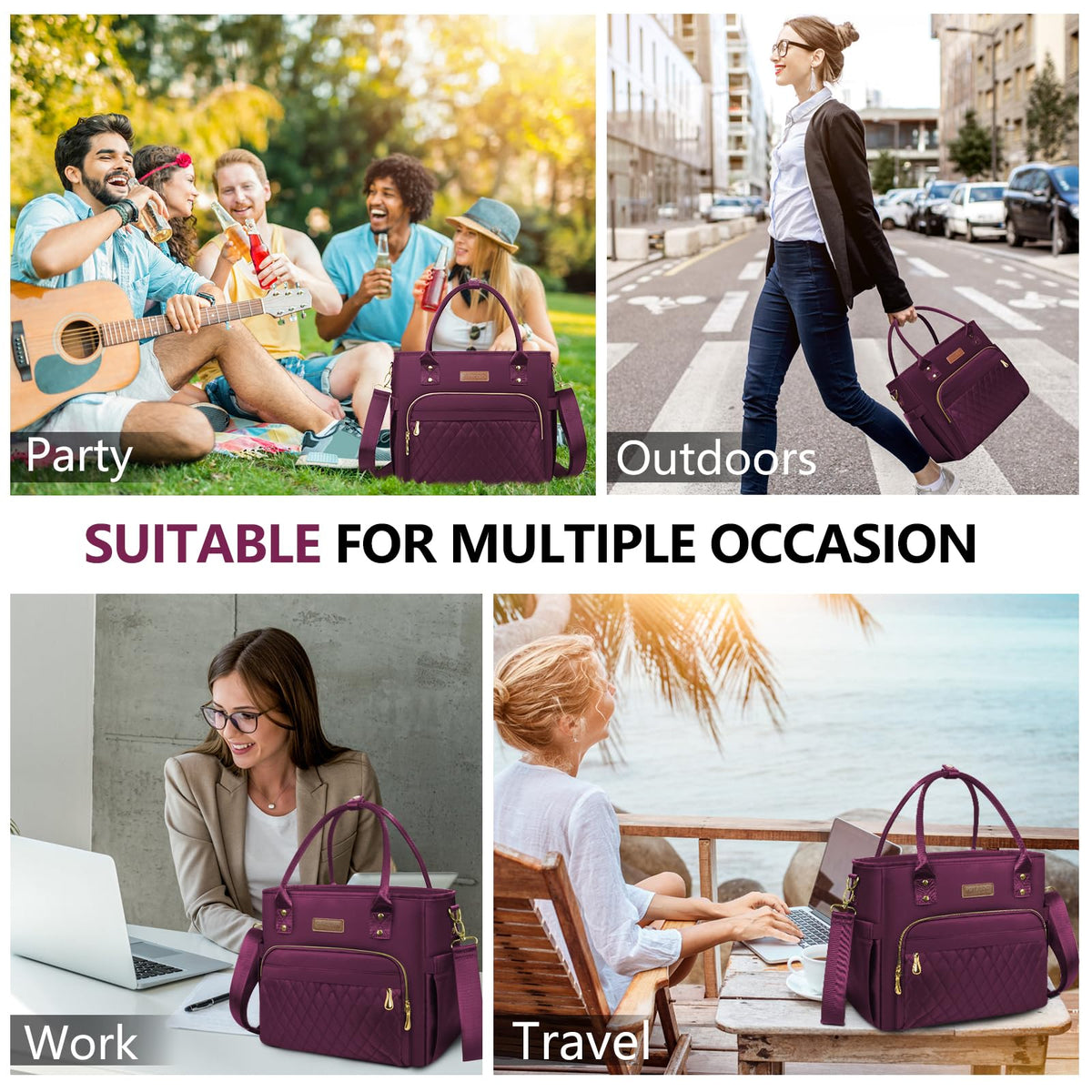 MIYCOO water-resistant outer fabric protects contents from splashes.