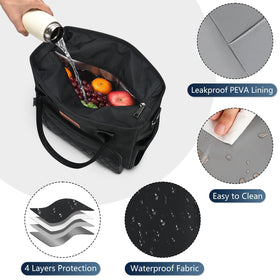 MIYCOO lunch bag insulation layer preserves cold or warm foods for hours.