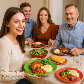 MIYOPESI shatter-proof plates designed for active households and outdoor dining