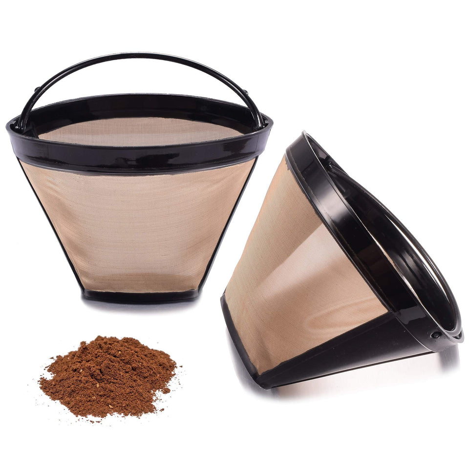 MJULY No.4 cone filter for Ninja brewer, side view, reusable and durable.