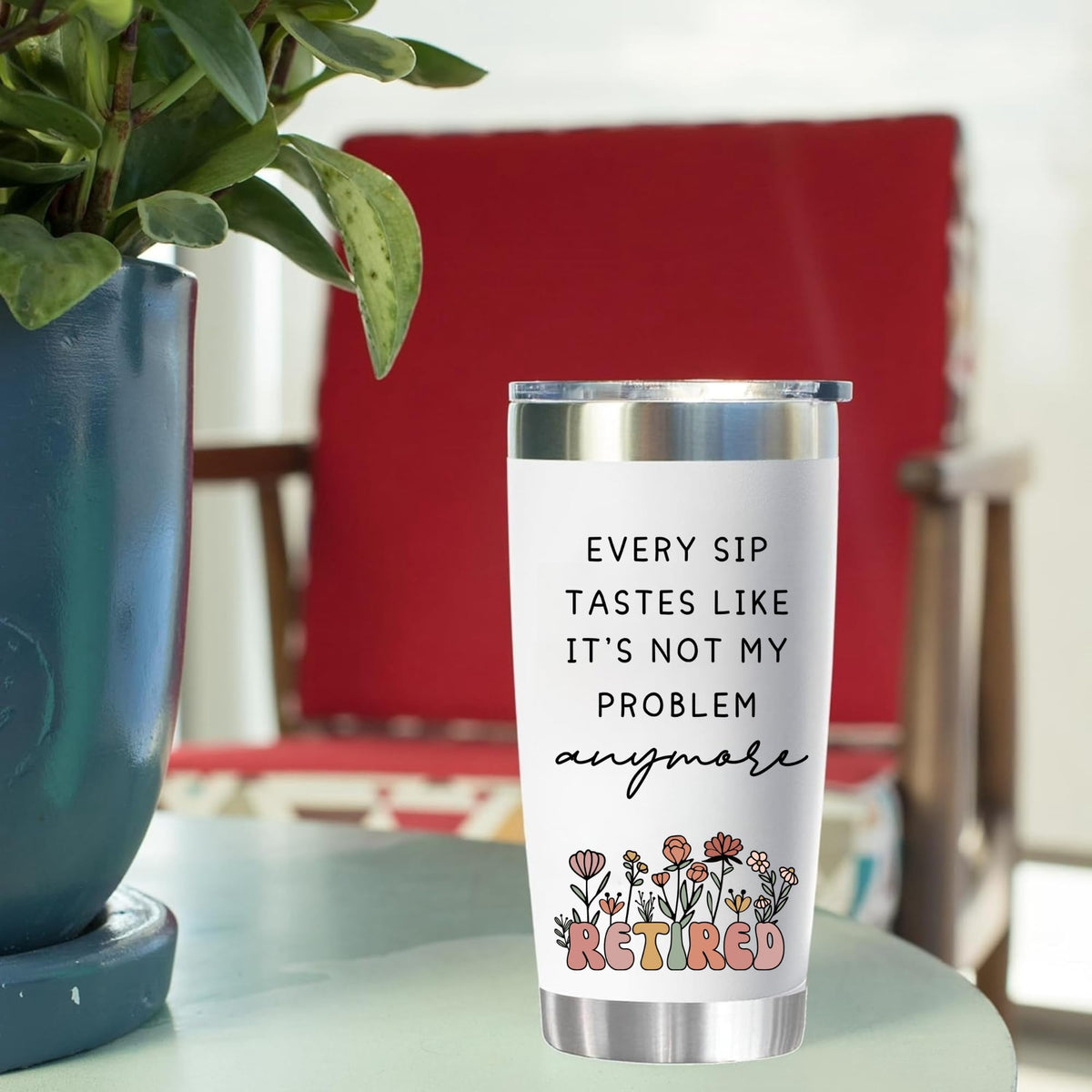 MJZAKEFR BPA-free lid provides spill-free sipping on the go.