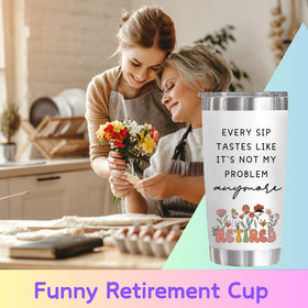 MJZAKEFR double-wall insulated tumbler with secure lid maintains temperature.