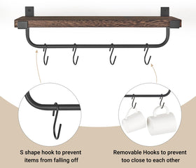 Mkono coffee bar decor elevates kitchen walls while improving organization.