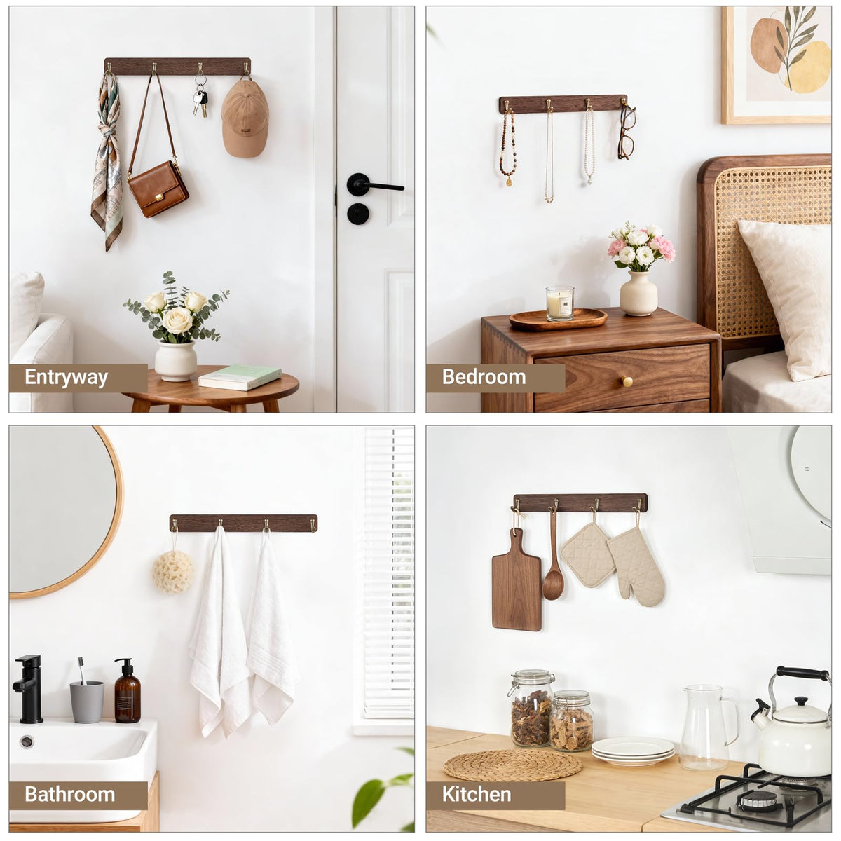 Mkono compact 16.5-inch wall rack fits small spaces