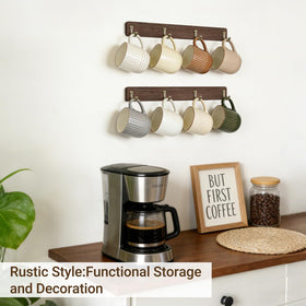 Mkono set of 2 wall-mounted mug racks for expanded storage