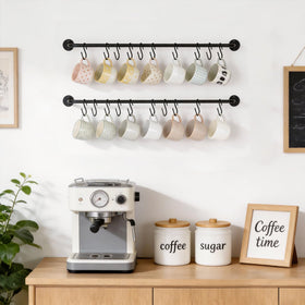 Mkono durable black metal rack blends modern style with practical cup display