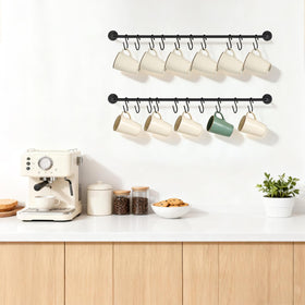 Mkono set of two mug racks adds space saving storage for kitchen or bar areas
