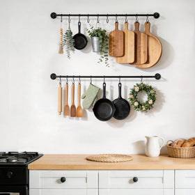 Mkono wall hooks securely hold mugs teacups and utensils on a stylish wall
