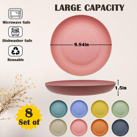 MKYHBOO colorful plate set helps easy meal identification and adds style