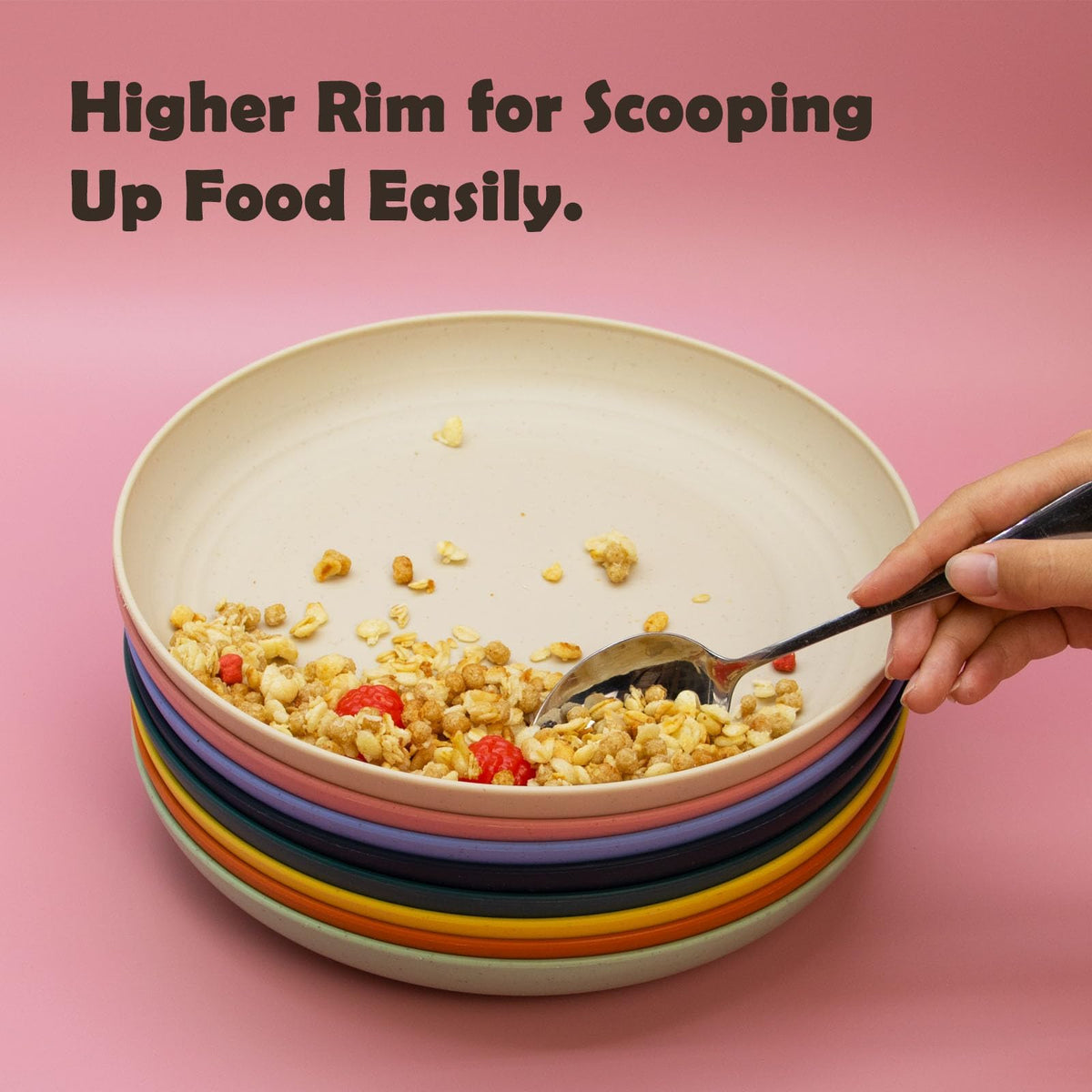 MKYHBOO lightweight dining plates designed for everyday use