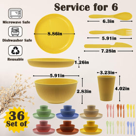 MKYHBOO colorful plates in a set for easy meal identification during family meals.