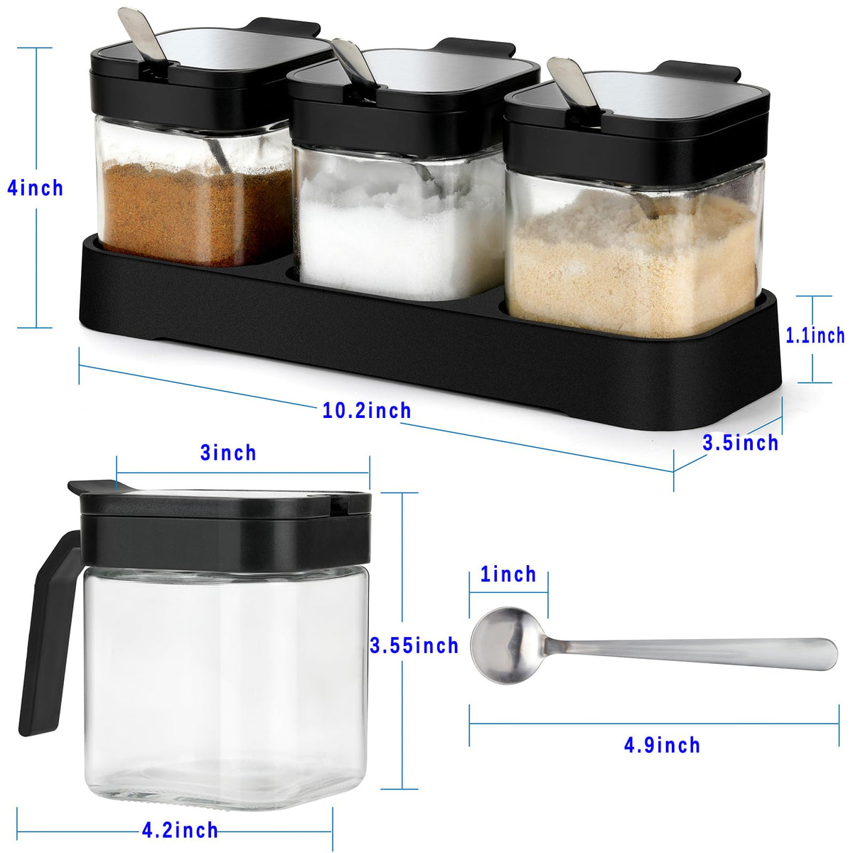 Gift-ready Mlici condiment jar set ideal for housewarmings and gatherings.