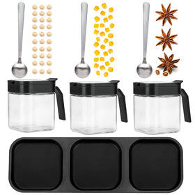 Eight point six ounce jars ideal for salt, pepper, sugar, and toppings.