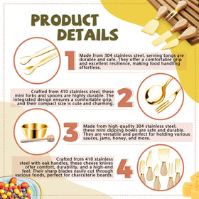 Mlurcu mini spoons perfect for condiments and dips on a board