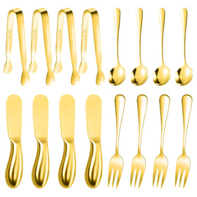 Mlurcu cheese butter spreader knife in gold for easy cheese spreading.