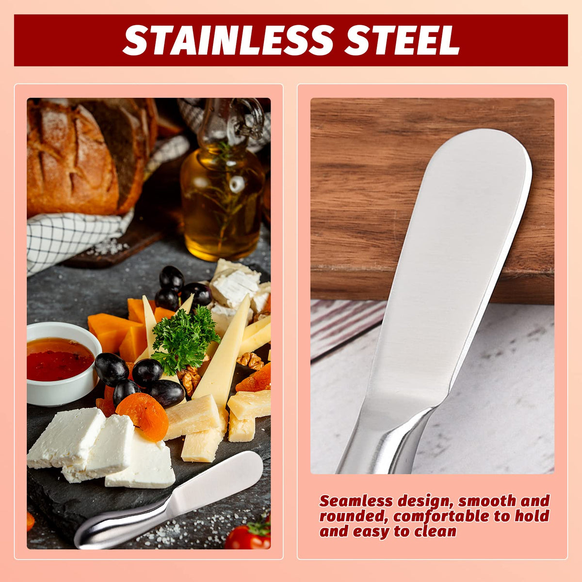 Mlurcu closeup brushed-metal spreaders show durable all-in-one design
