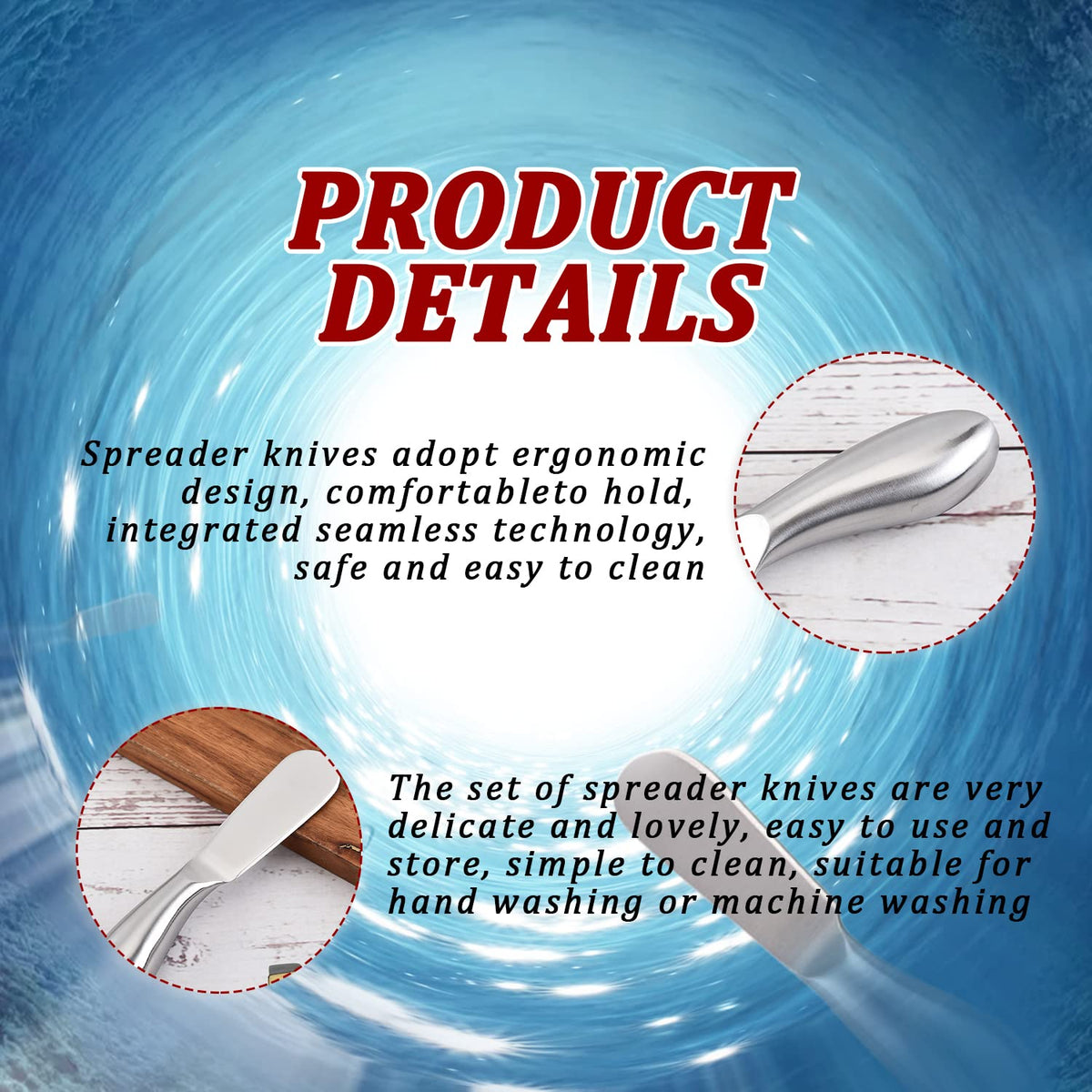 Mlurcu dishwasher-safe spreaders resist rust and are easy to clean