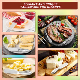 Mlurcu edge on spreaders helps slicing hard cheeses