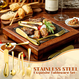 Mlurcu gift box charcuterie set in gold, ready to gift.