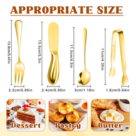Mlurcu mini serving tongs in gold for neat bite pickup.
