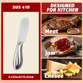 Mlurcu stainless-steel cheese spreaders ideal for precise spreading