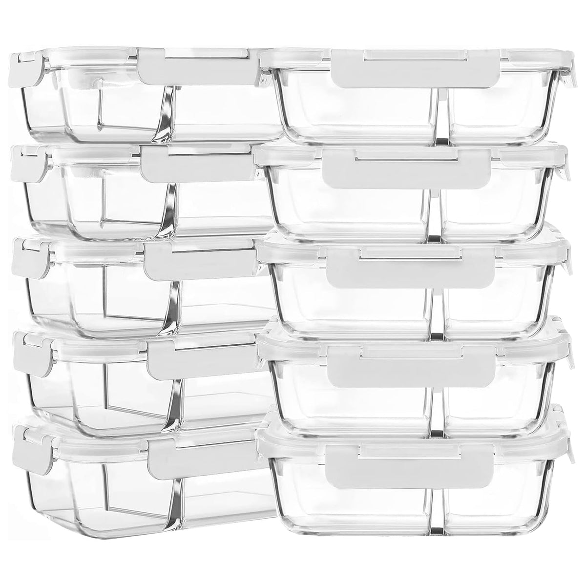 M MCIRCO 30oz glass meal prep container with lid for portion-controlled meals