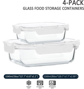 M MCIRCO 36 oz borosilicate glass container for snacks and leftovers.