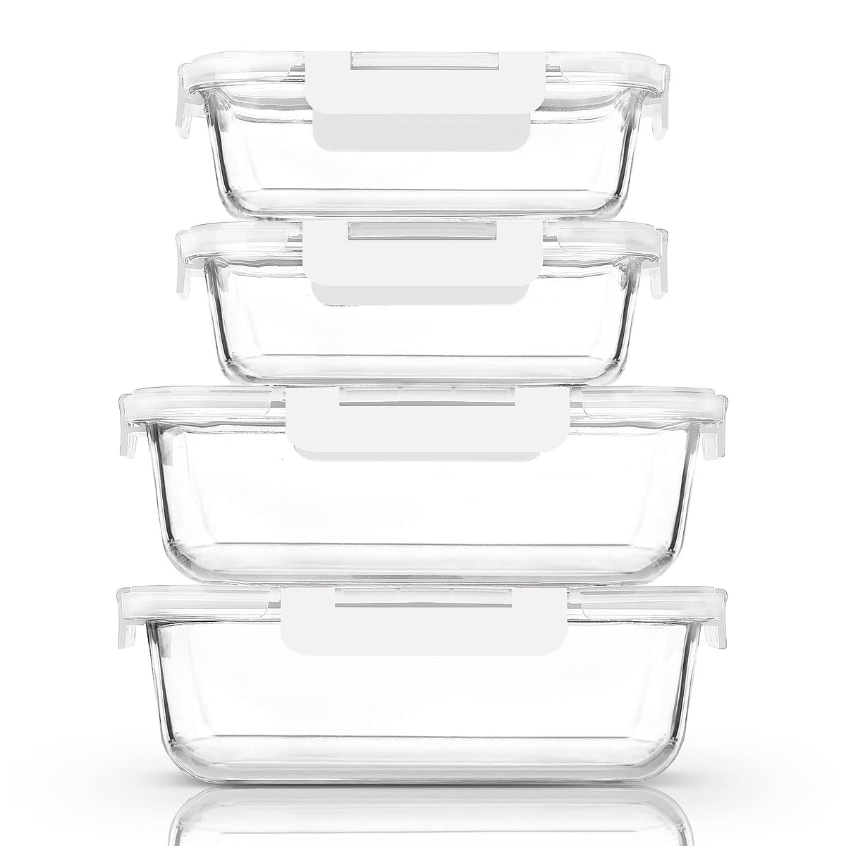 M MCIRCO 80 oz borosilicate glass container set for bulk storage and meal prep.