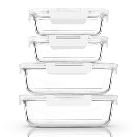 M MCIRCO 80 oz borosilicate glass container set for bulk storage and meal prep.