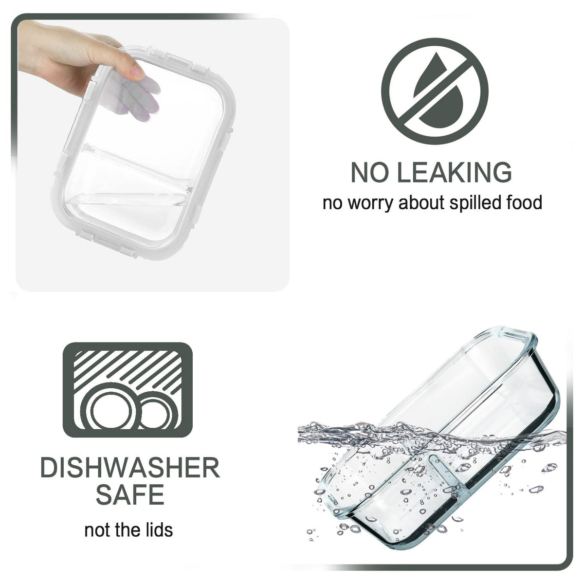 M MCIRCO airtight lid with silicone seal prevents leaks during transport