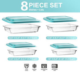 M MCIRCO deep glass baking dish 1.7quart for versatile bake-and-serve.