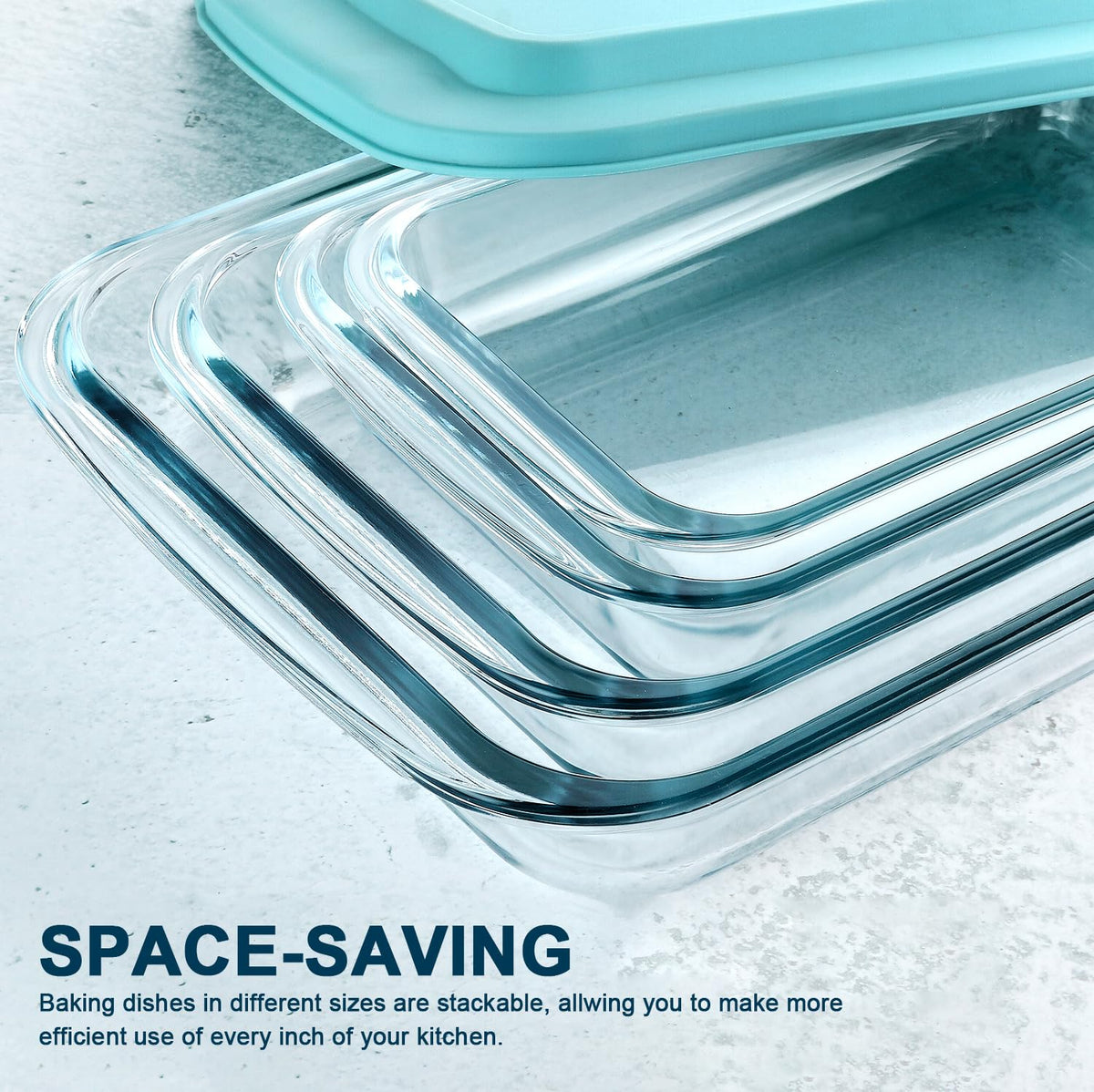 M MCIRCO glass baking dish 2.3quart ideal for casseroles and leftovers.