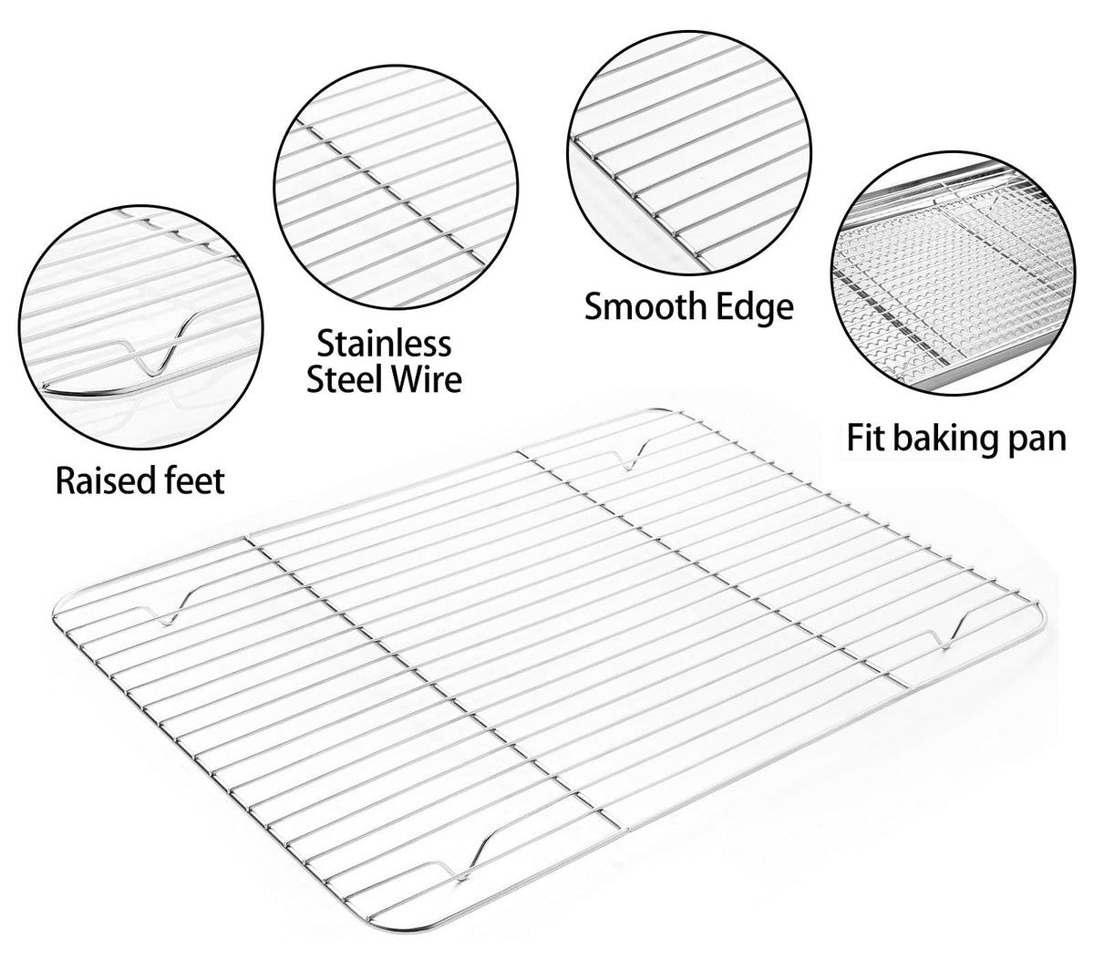 M MCIRCO rimmed baking sheets offer safer handling and mess-free baking.