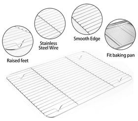 M MCIRCO rimmed baking sheets offer safer handling and mess-free baking.