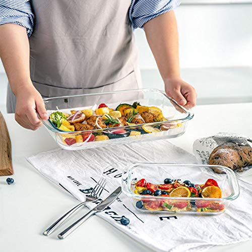 M MCIRCO clear glass bakeware on table for serving guests.