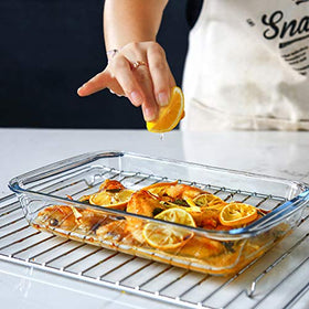 M MCIRCO stackable bakeware shown in fridge save space.