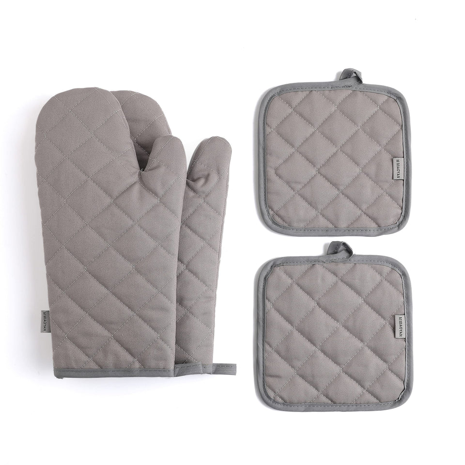 MMIAOYAN oven mitts 7x12in grey with heat protection for cooking and grilling